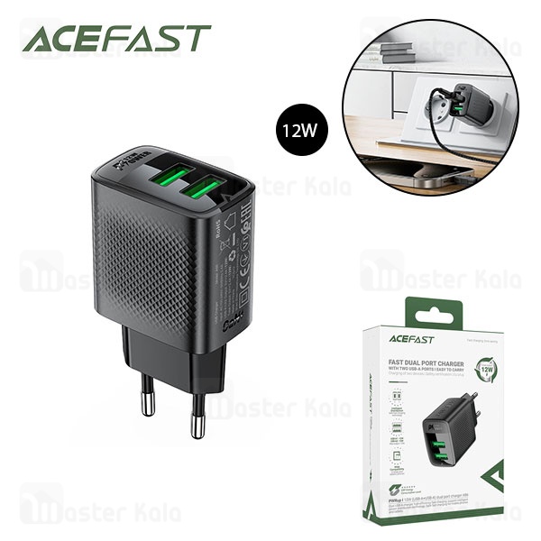 شارژر دیواری ایس فست ACEFAST A86 Wall Charger توان 12 وات شارژر دیواری ایس فست ACEFAST A86 Wall Charger توان 12 وات
